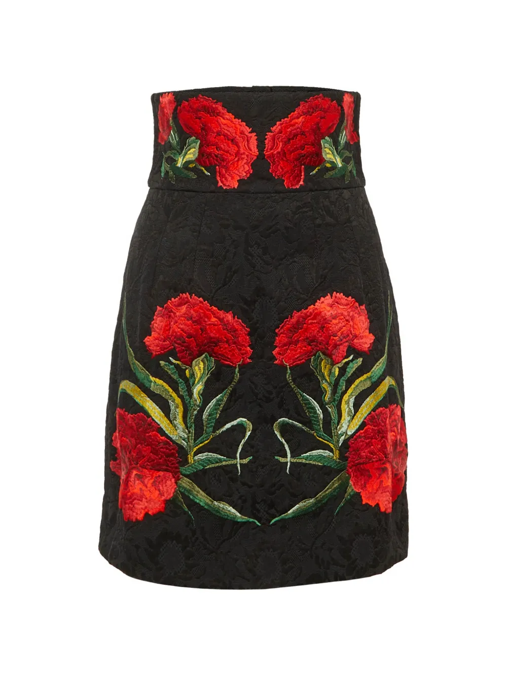 Dolce & Gabbana Pre-Owned floral-embroidered mini skirt - Nero