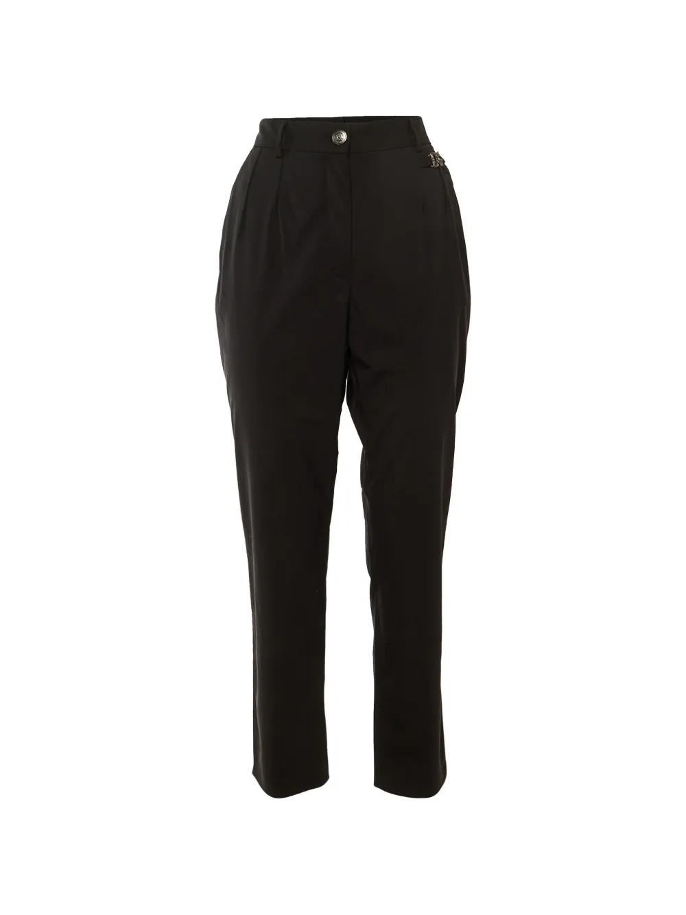 Pre-owned Dolce & Gabbana Logo-plaque Tailored Trousers In Black