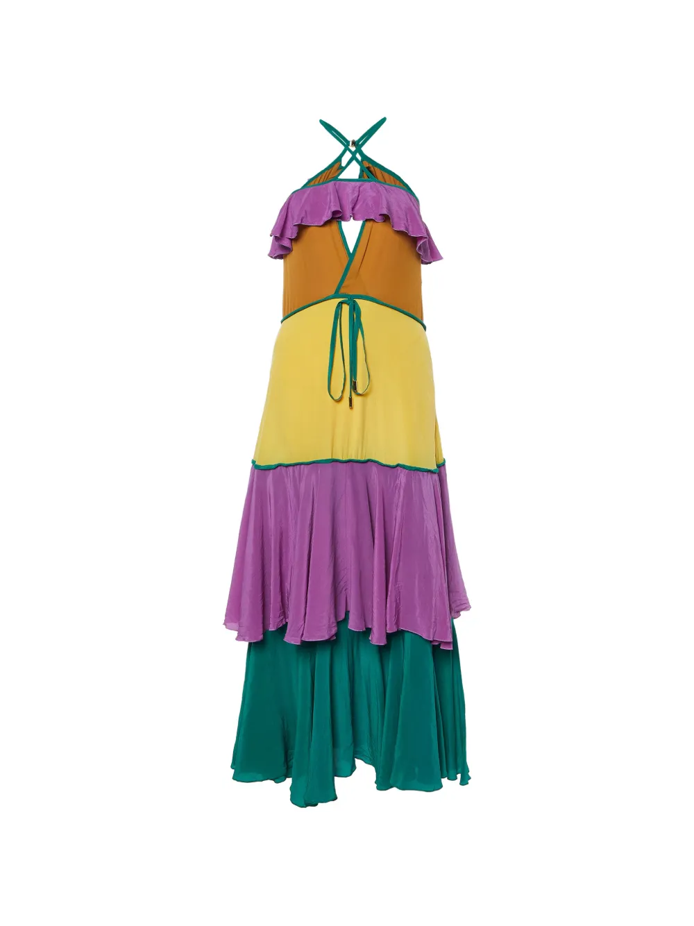 DSQUARED2 ruffled sleeveless maxi dress - Green