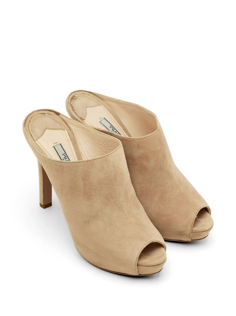 Prada Pre-Owned peep-toe platform sandals - Nude