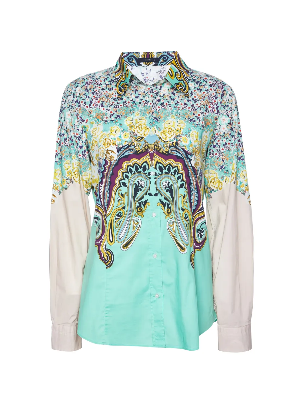 Etro Pre-Owned paisley floral-print shirt - Verde