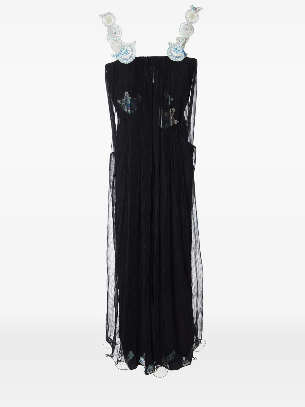 Pre-owned Giorgio Armani Embellished Dress In Black