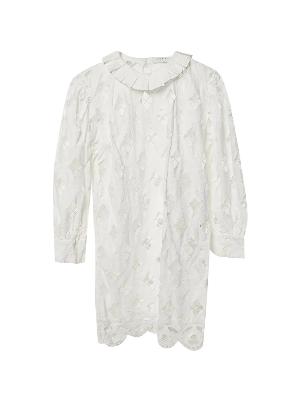 SANDRO lace eyelet mini dress - White