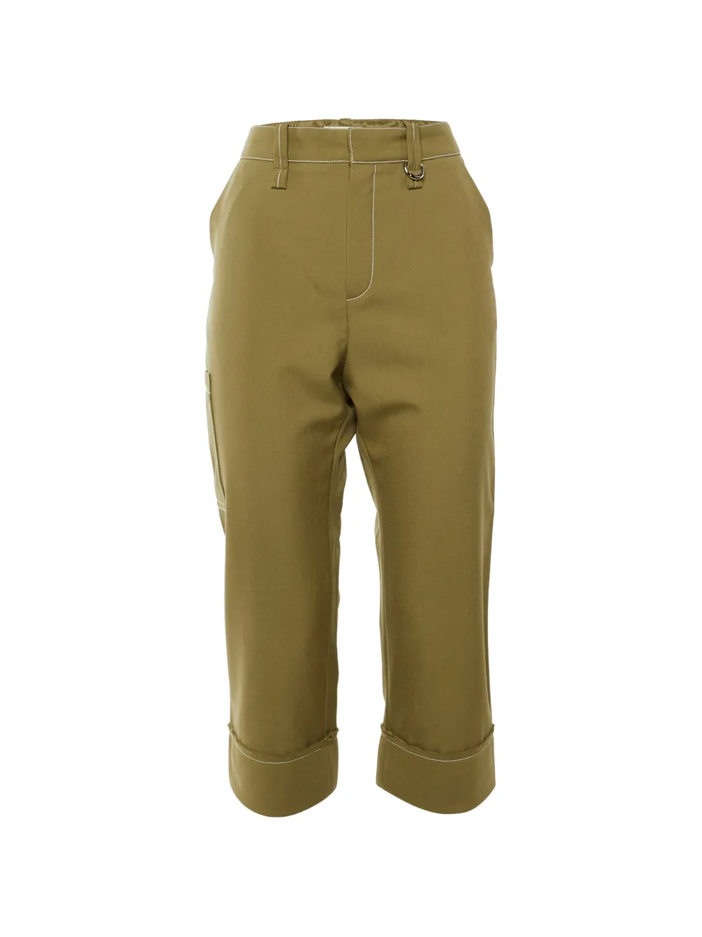 Chloé Pre-Owned cuffed capri trousers - Verde