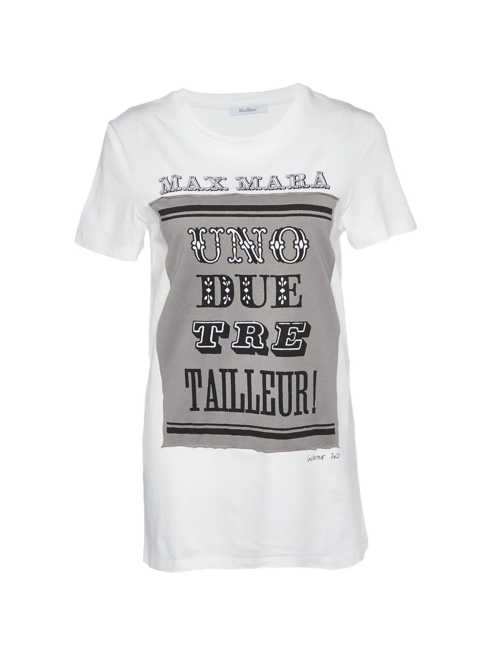 Max Mara logo-print crew-neck T-shirt - Bianco