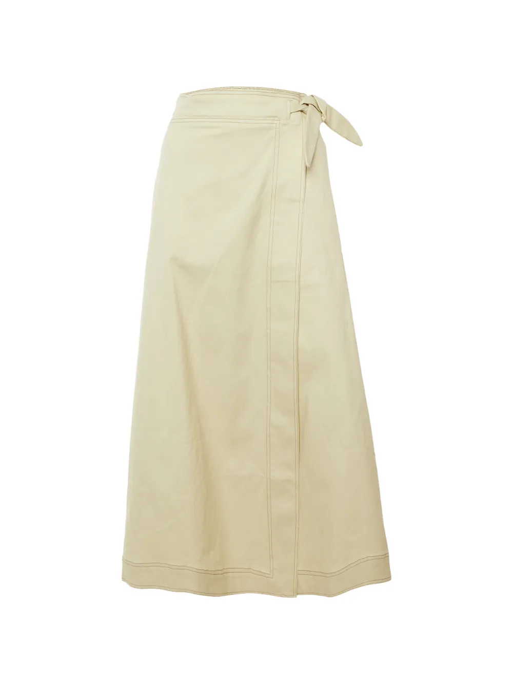 Pre-owned Ganni Tie-up Detail Skirts In Neutral