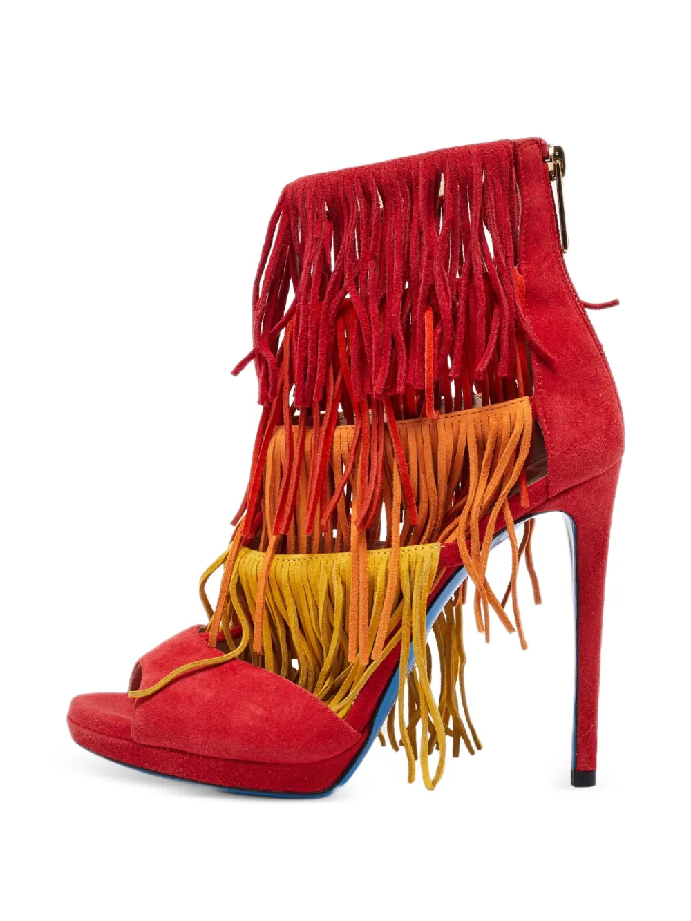Loriblu fringe cut-out sandals - Rot