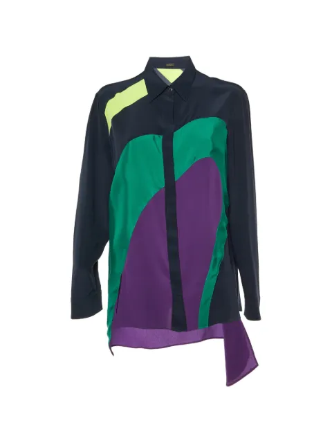 Versace Pre-Owned color-block asymmetric shirt