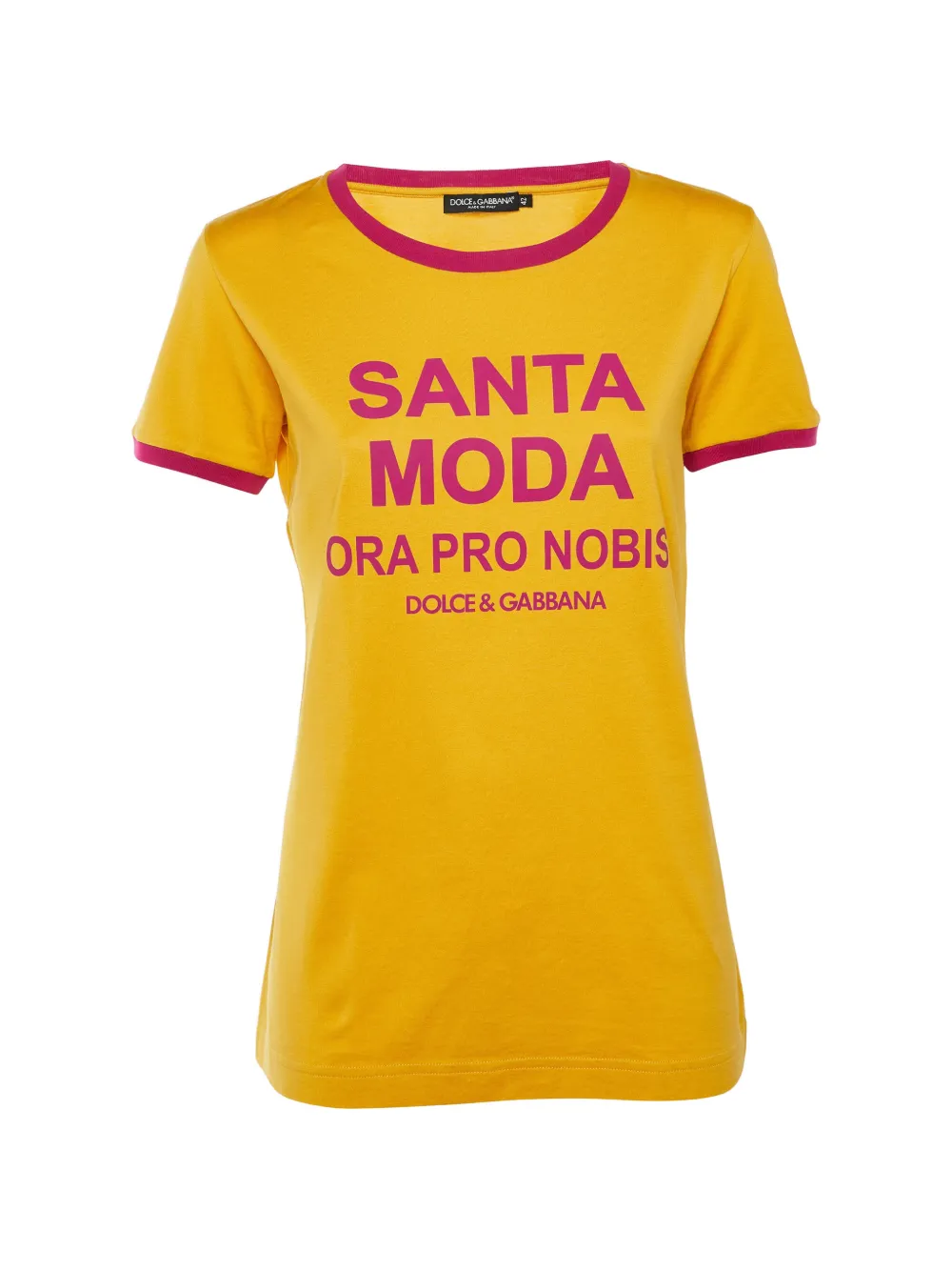 Dolce & Gabbana Pre-Owned Santa Moda print T-shirt - Giallo