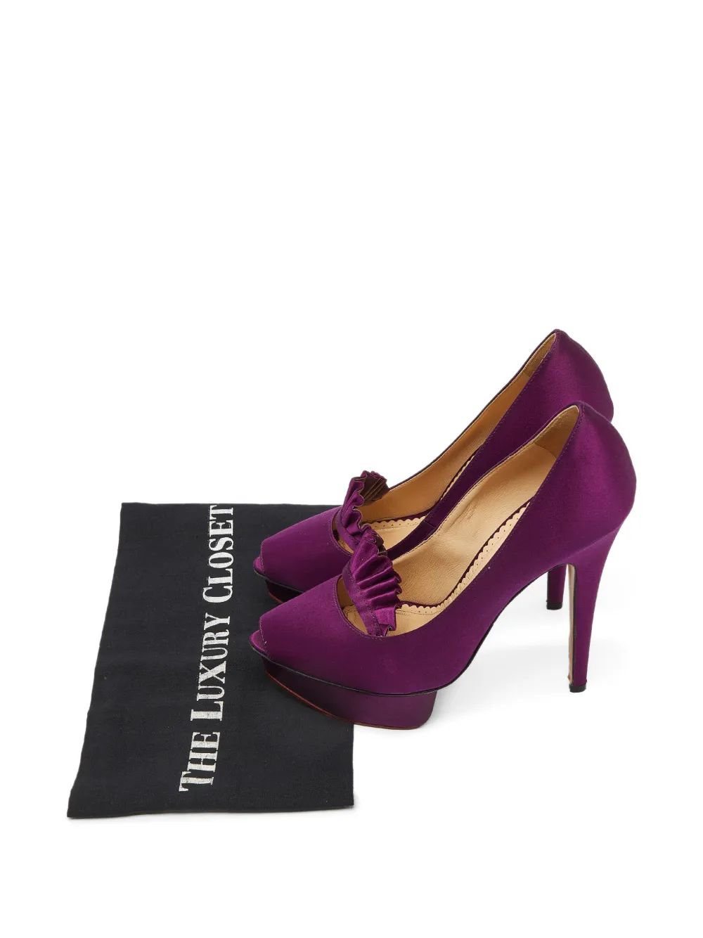 Charlotte Olympia Paloma ruffled platform pumps - Viola
