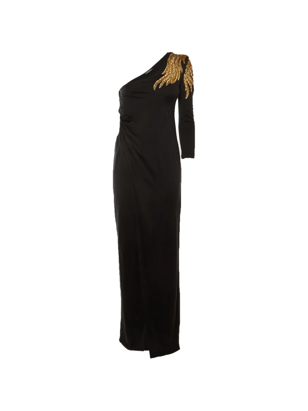 Balmain Pre-Owned Einschultriges Maxikleid mit Verzierungen - Schwarz