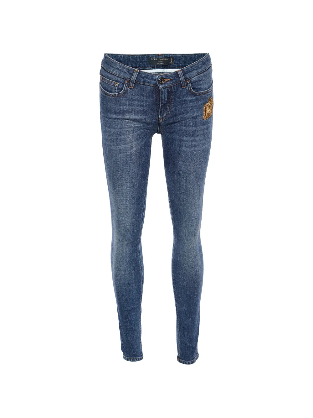 Dolce & Gabbana Pre-Owned heart-patch jeans - Blu
