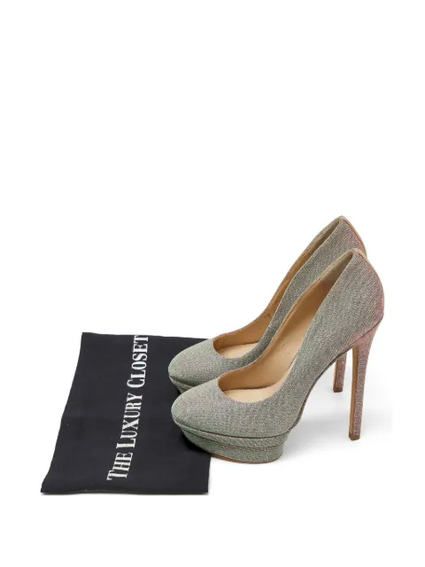 Brian Atwood holographic platform pumps