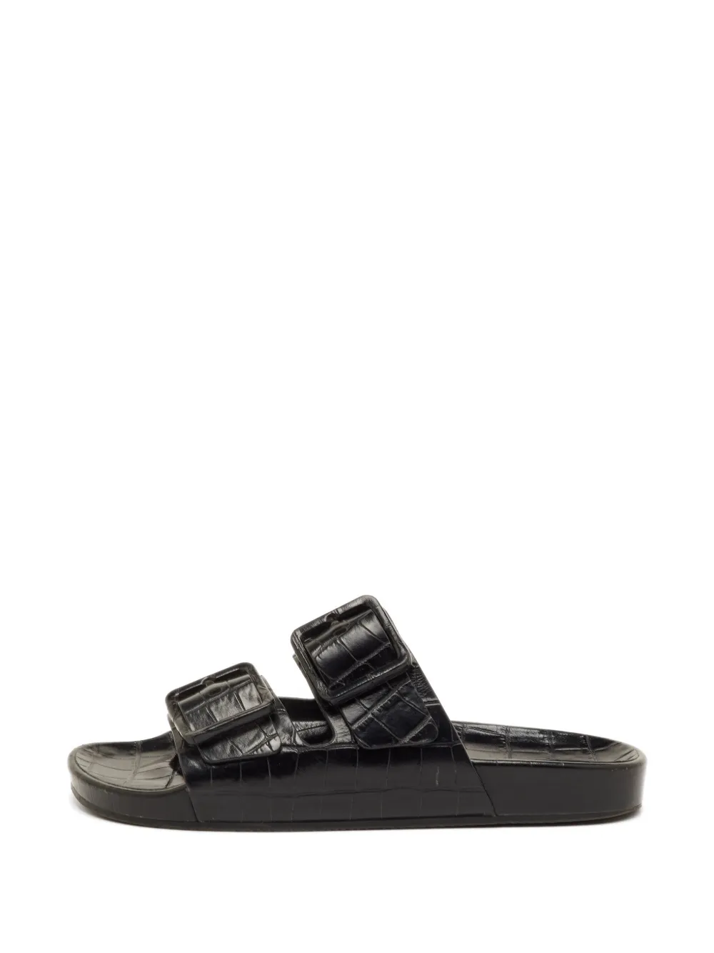 Balenciaga Pre-Owned Mallorca buckle slide sandals - Schwarz