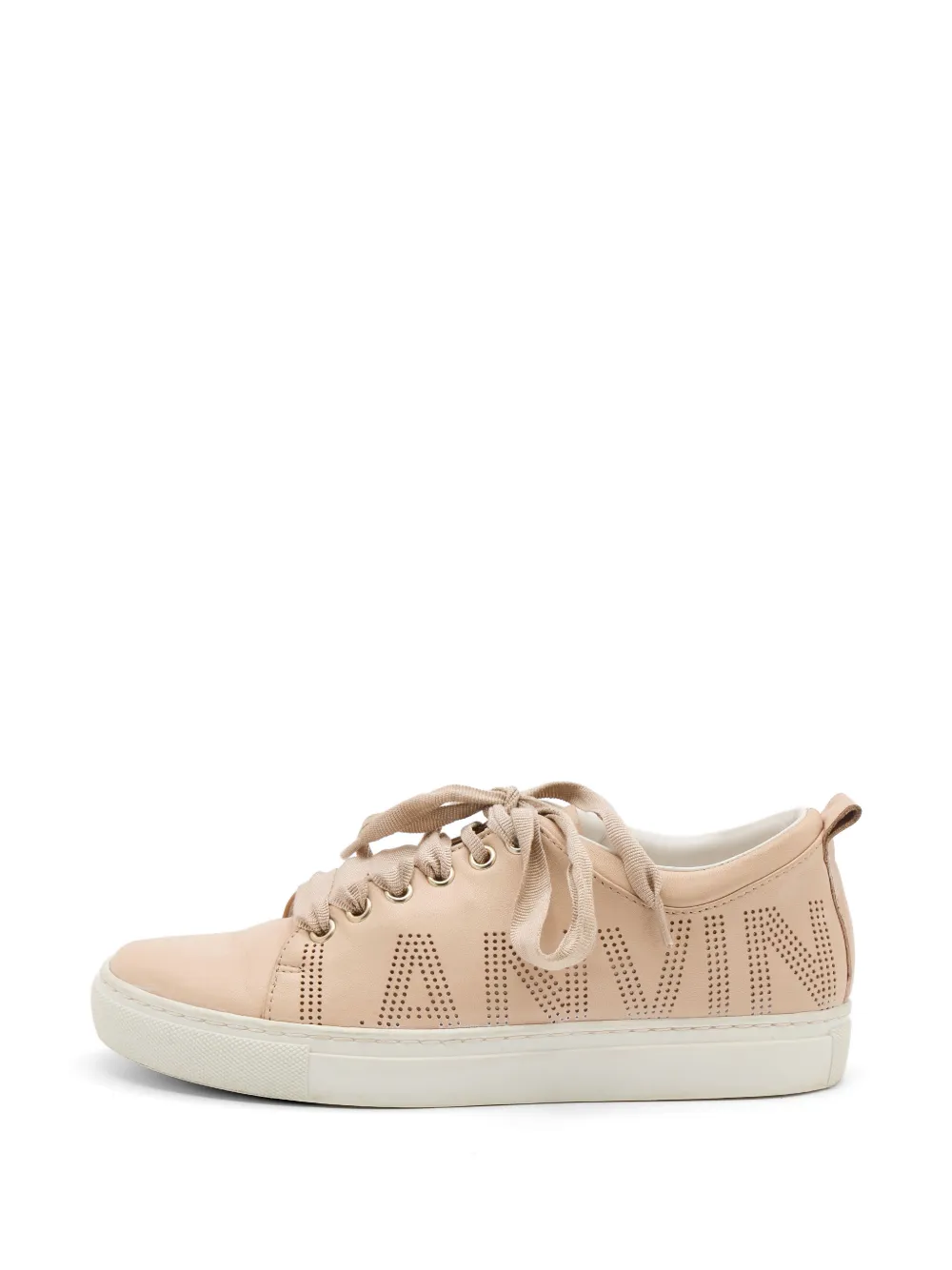 Lanvin Pre-Owned perforated-logo sneakers - Toni neutri
