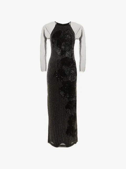 Badgley Mischka vestido de fiesta de malla
