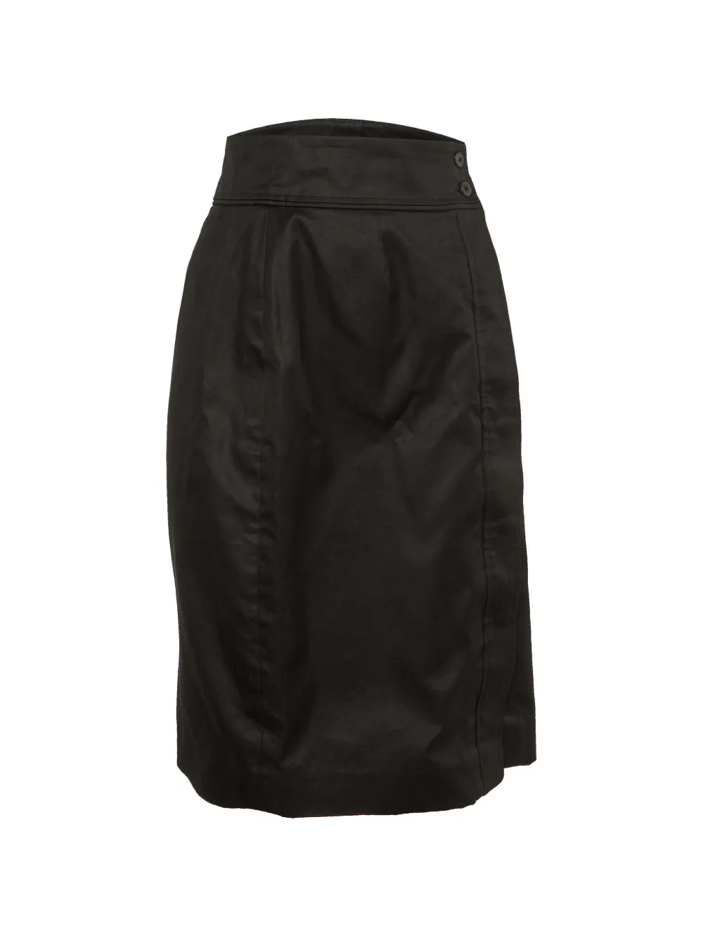 Saint Laurent Pre-Owned A-line button-front skirt - Schwarz