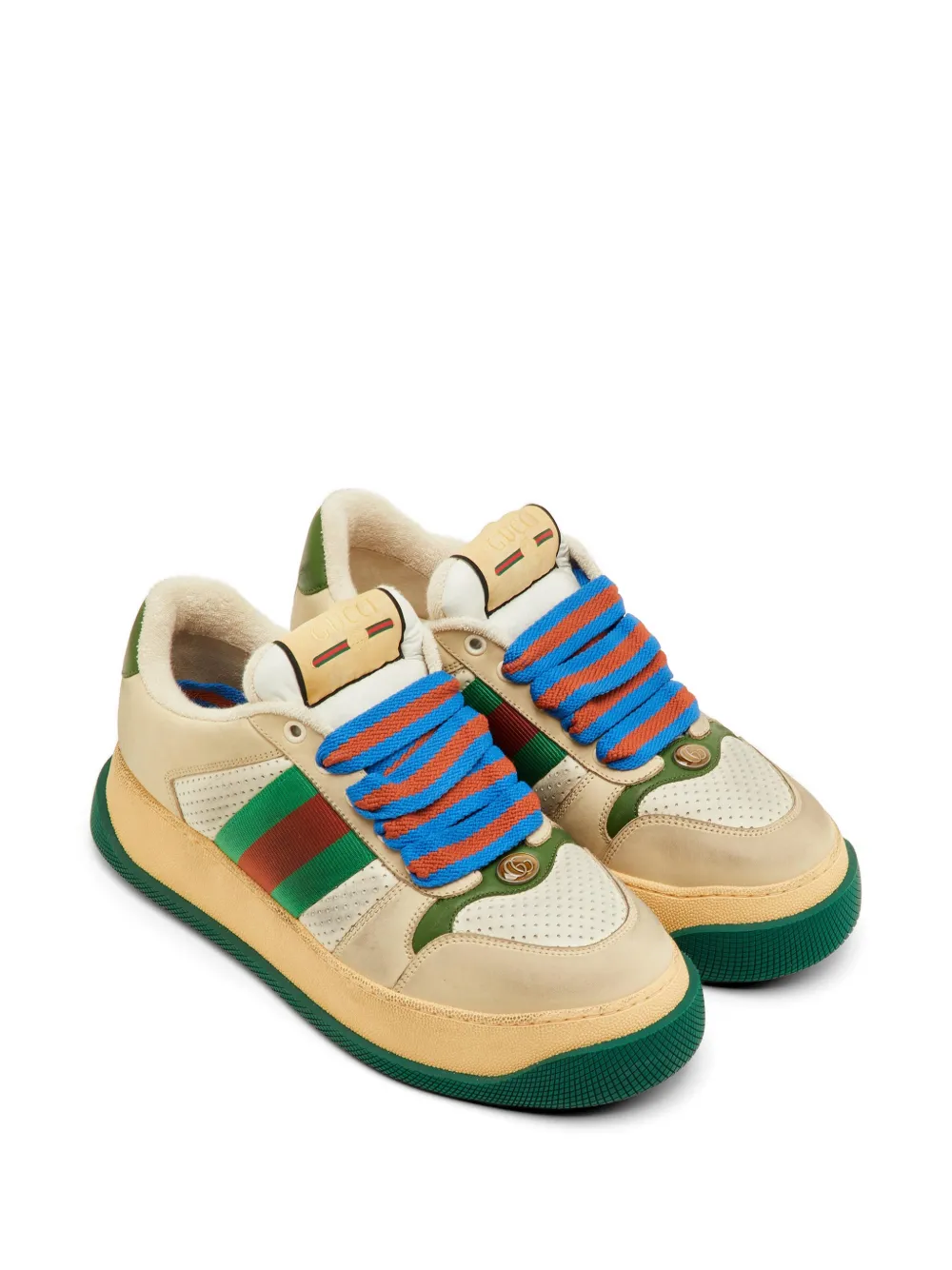 Gucci Pre-Owned Screener lace-up sneakers - Mehrfarbig