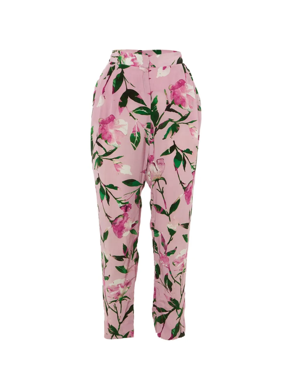 Carolina Herrera Vintage floral-print trousers - Rosa