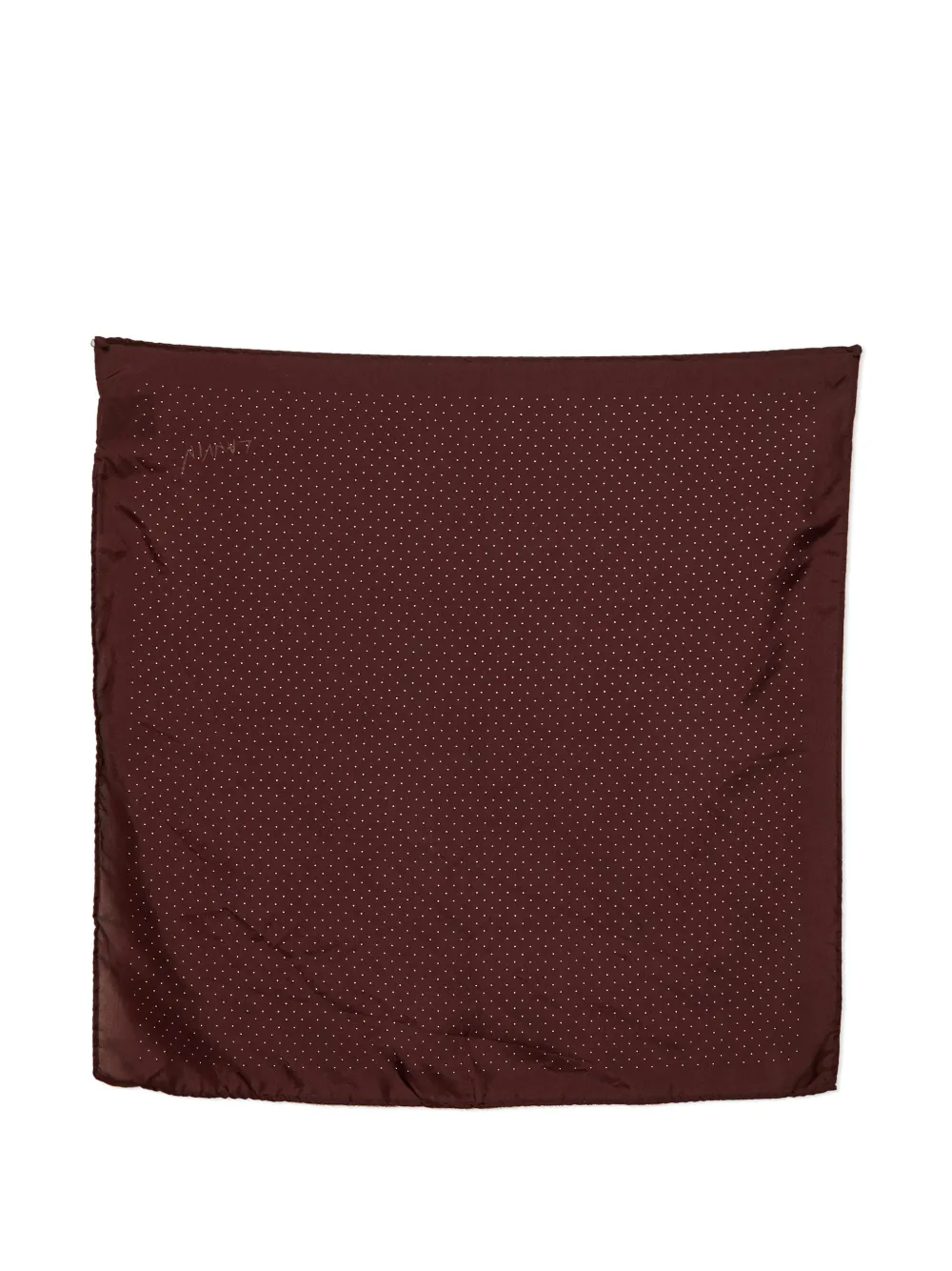 Lanvin Pre-Owned polka-dot silk scarf - Marrone
