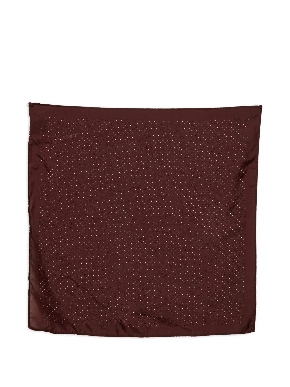 Lanvin Pre-Owned polka-dot silk scarf - Marrone