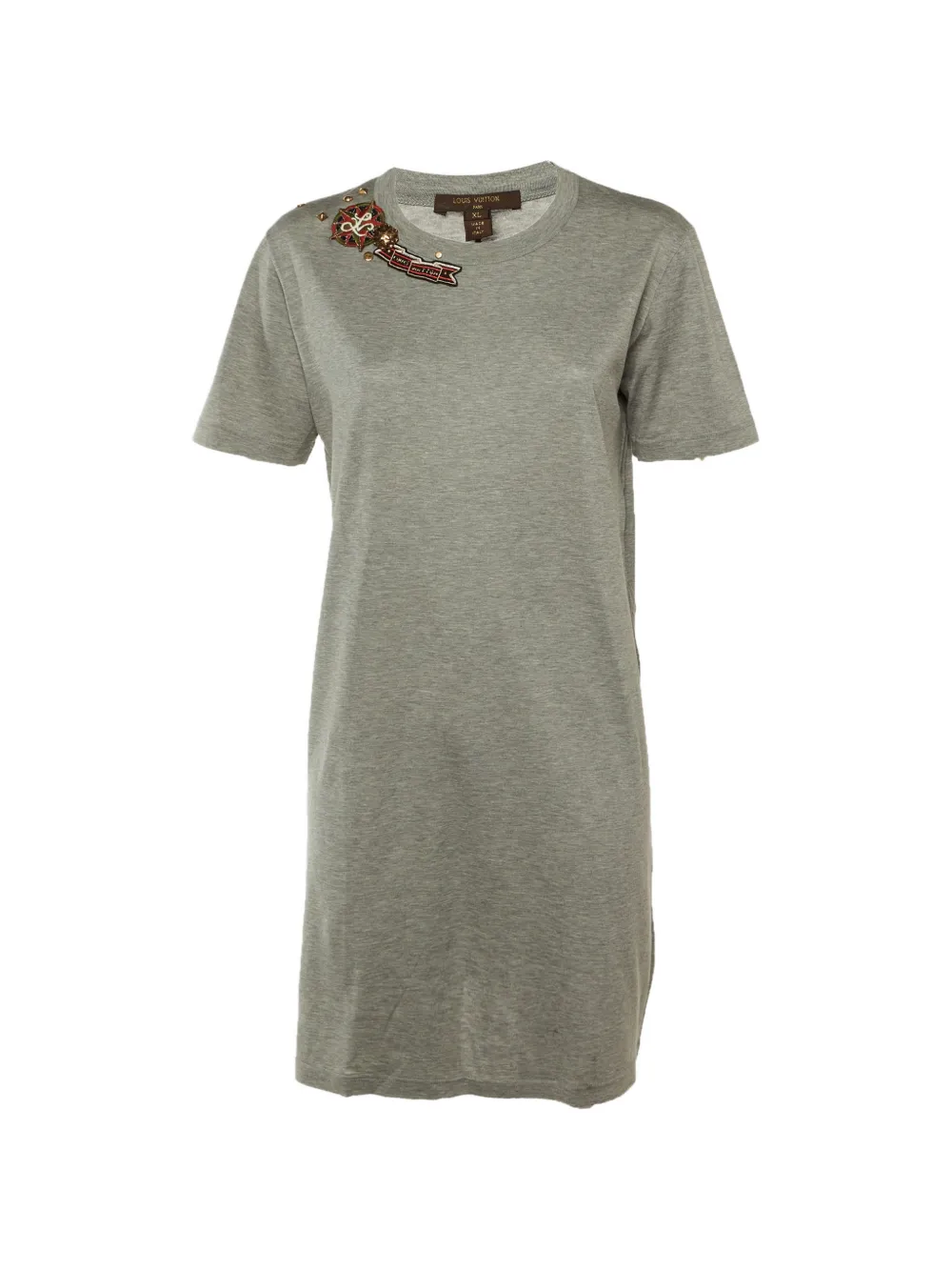 Louis Vuitton Pre-Owned logo patch T-shirt - Grigio