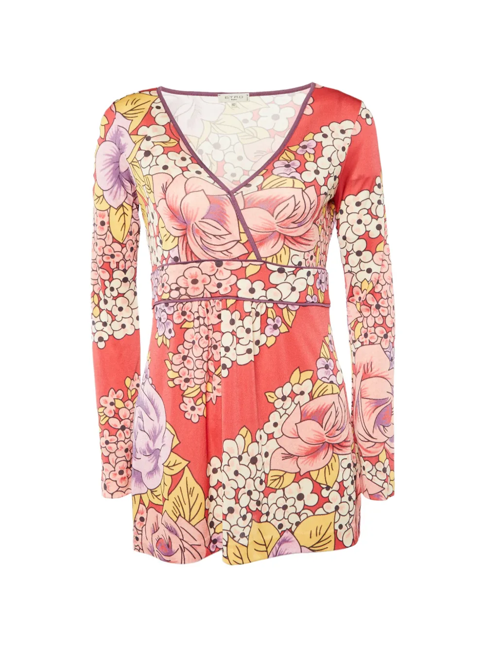 Etro Pre-Owned floral-print long-sleeve top - Rosa