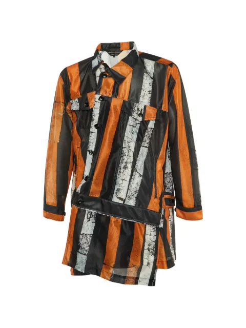 Comme Des Garçons Pre-Owned striped shirt jacket