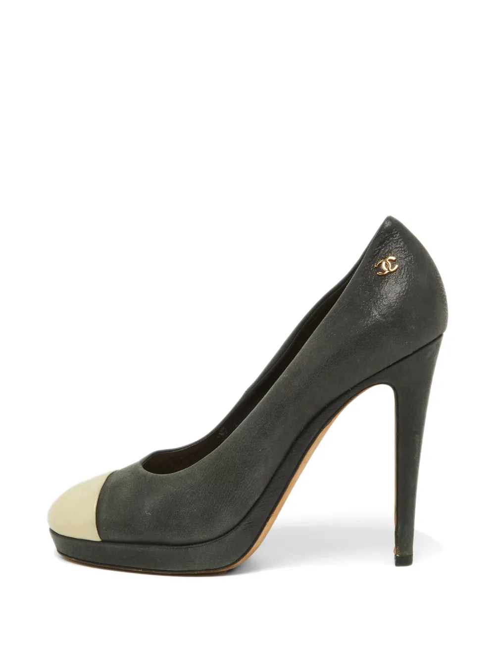 CHANEL Pre-Owned CC cap-toe pumps - Black