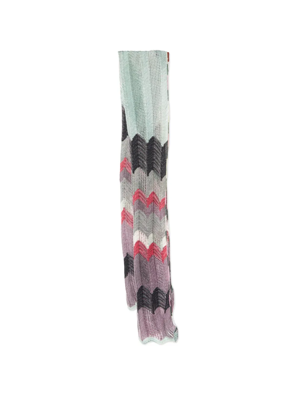 Missoni Pre-Owned zig-zag pattern knitted wool scarf - Viola