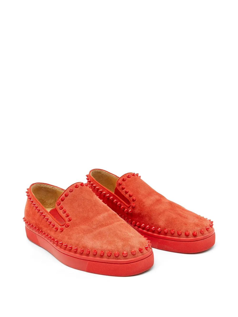 Christian Louboutin Pre-Owned Pik Boat spike-stud sneakers - Rot