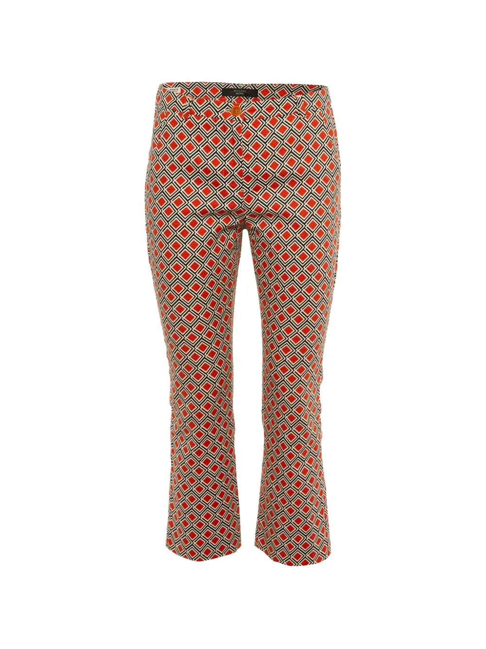 Weekend Max Mara geometric-print cropped trousers - Arancione