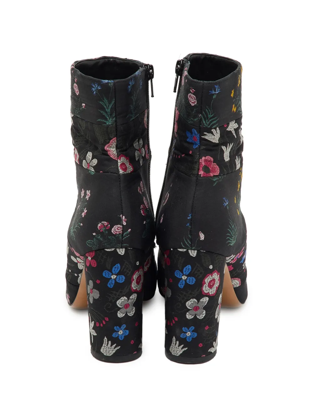 Valentino Garavani Pre-Owned floral-print ankle boots - Schwarz