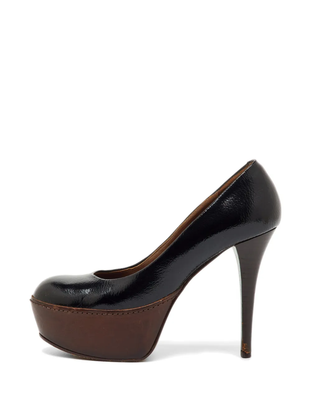 Marni Pre-Owned round-toe platform pumps - Nero