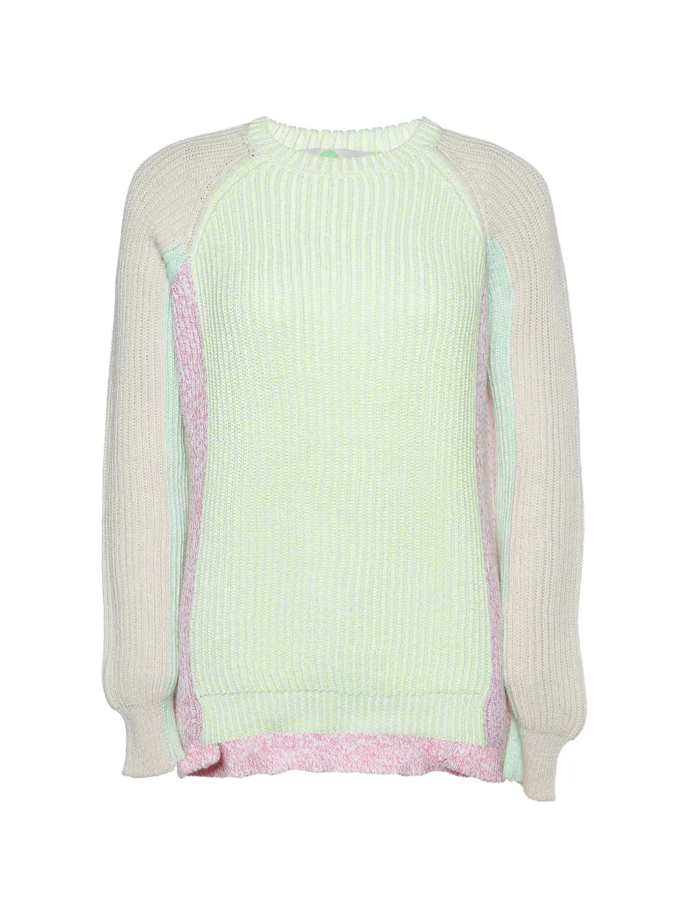 Stella McCartney Pre-Owned colorblock rib-knit sweater - Verde