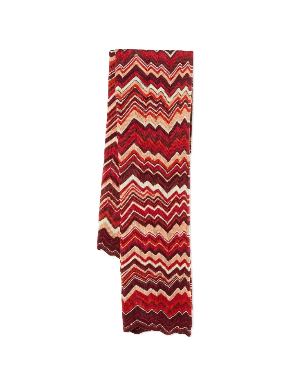 Missoni Pre-Owned chevron-patterned knitted scarf - Rosso