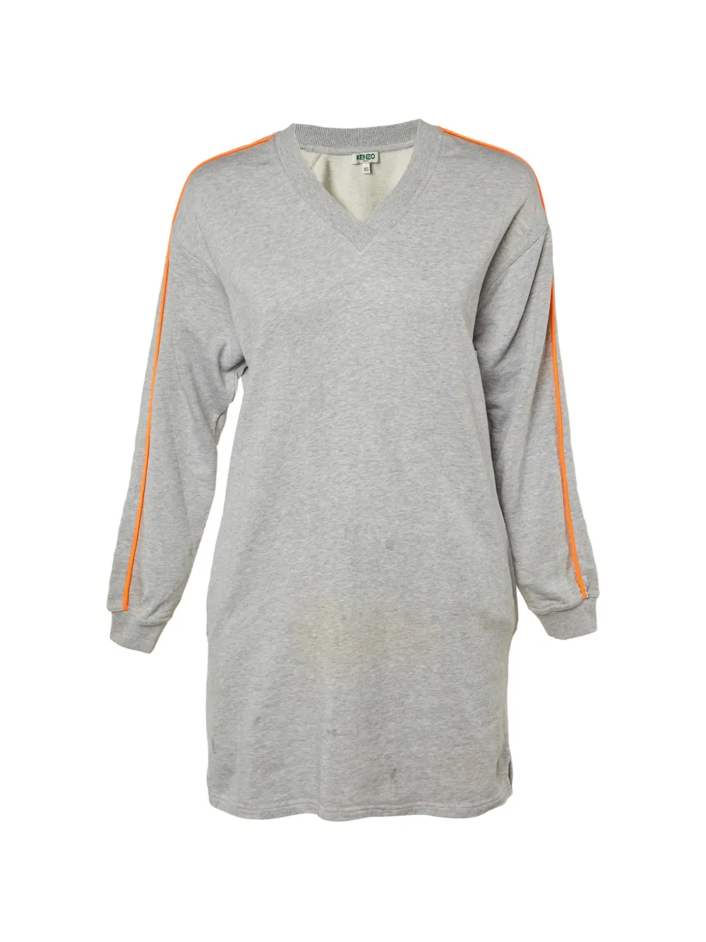 Kenzo Pre-Owned V-neck sweatshirt dress - Grigio