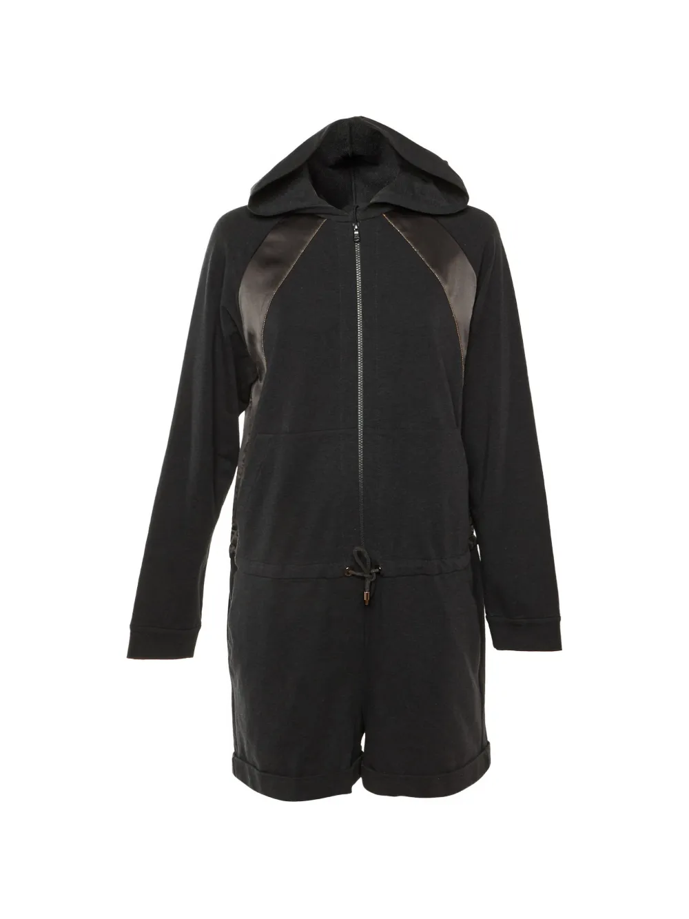 Brunello Cucinelli hooded knit playsuit - Grigio