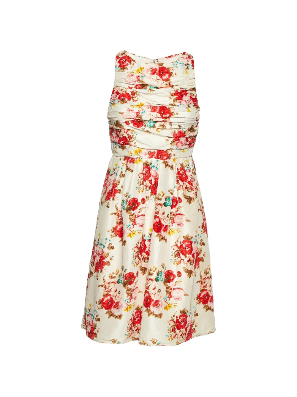 alice + olivia floral-print pleated dress - Toni neutri