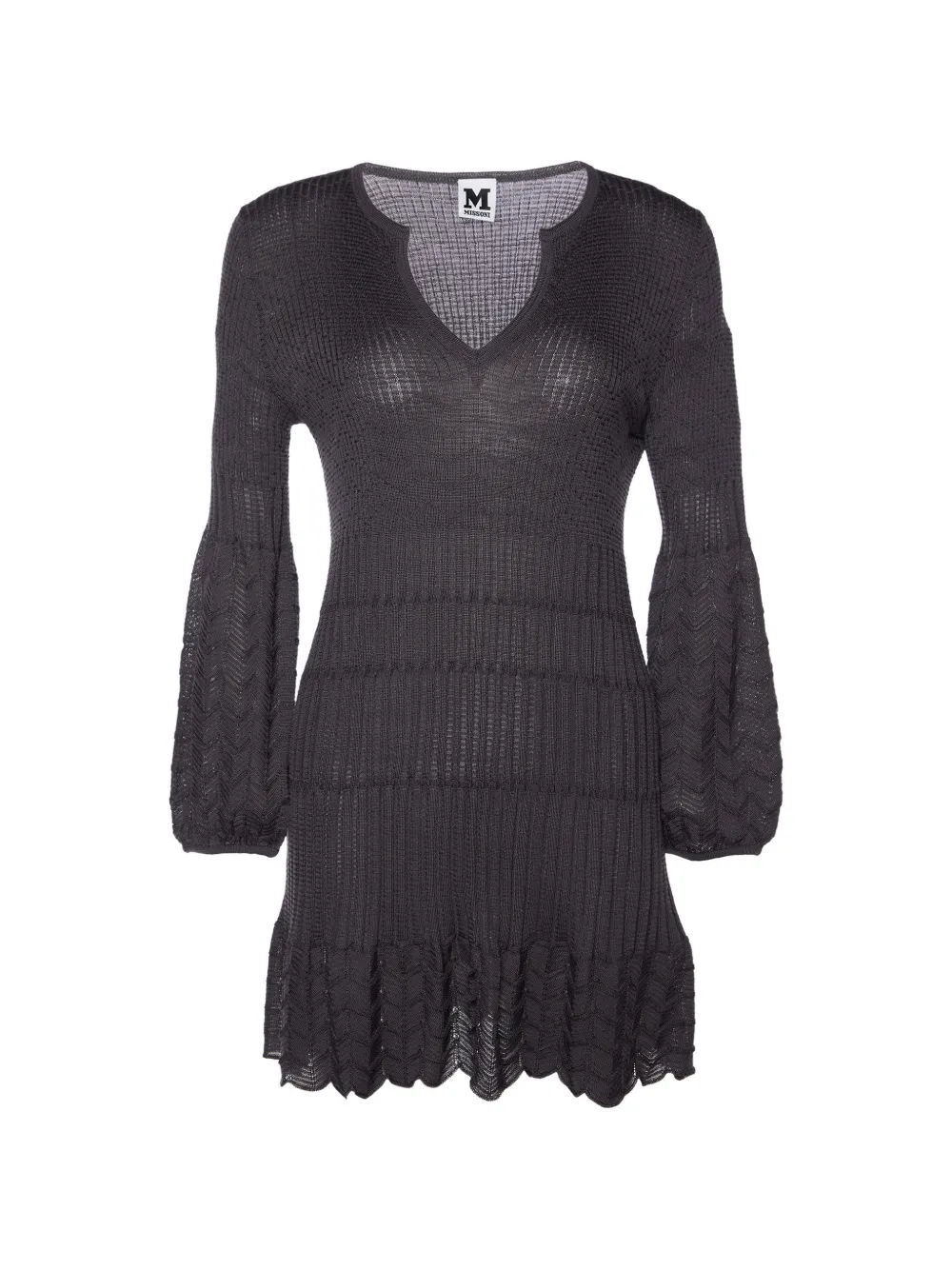 Missoni Pre-Owned patterned knit mini dress - Grigio