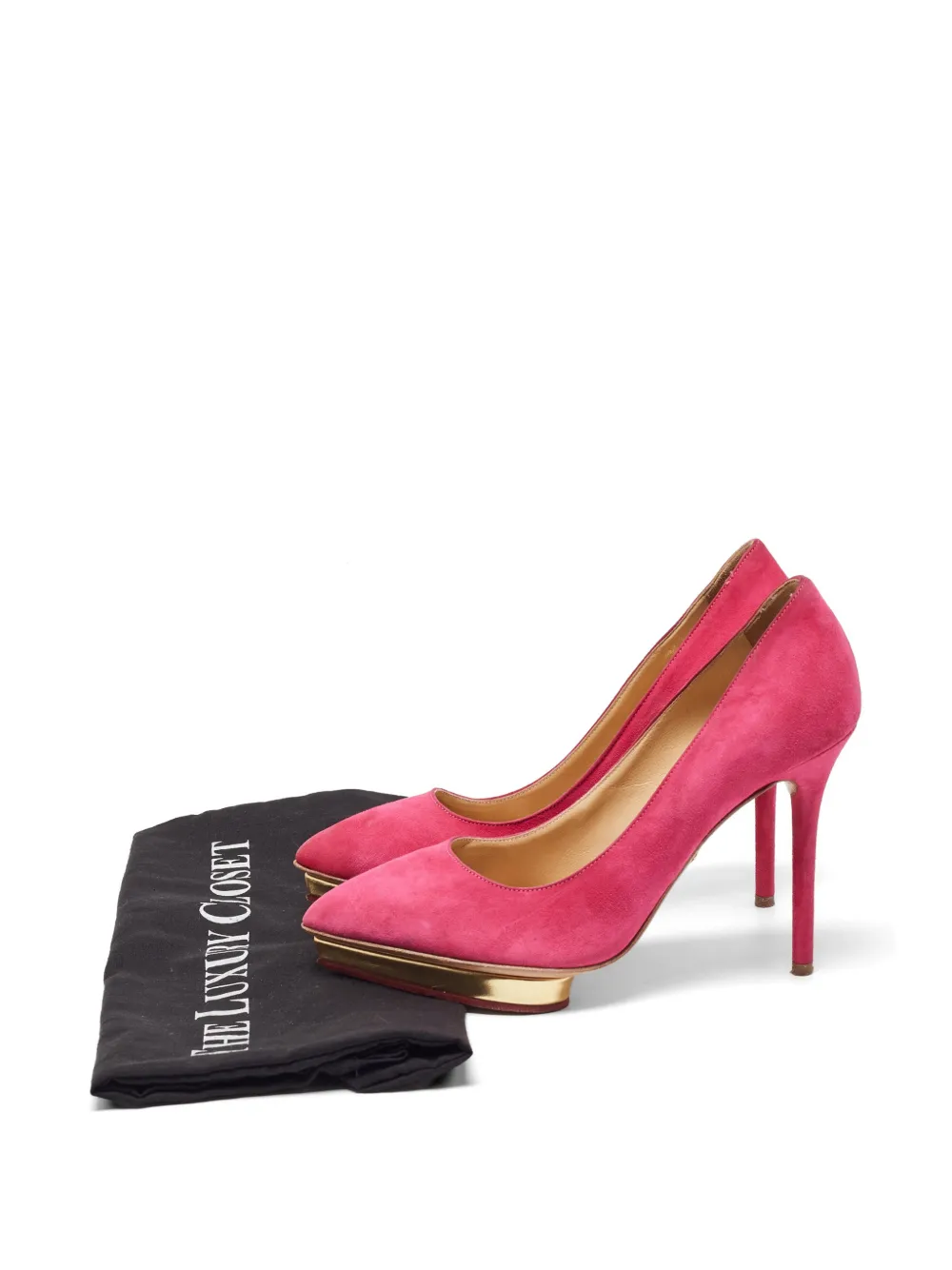 Charlotte Olympia platform suede pumps - Rosa