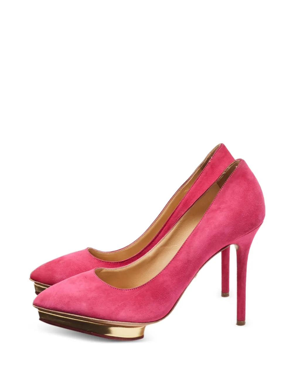 Charlotte Olympia platform suede pumps - Rosa