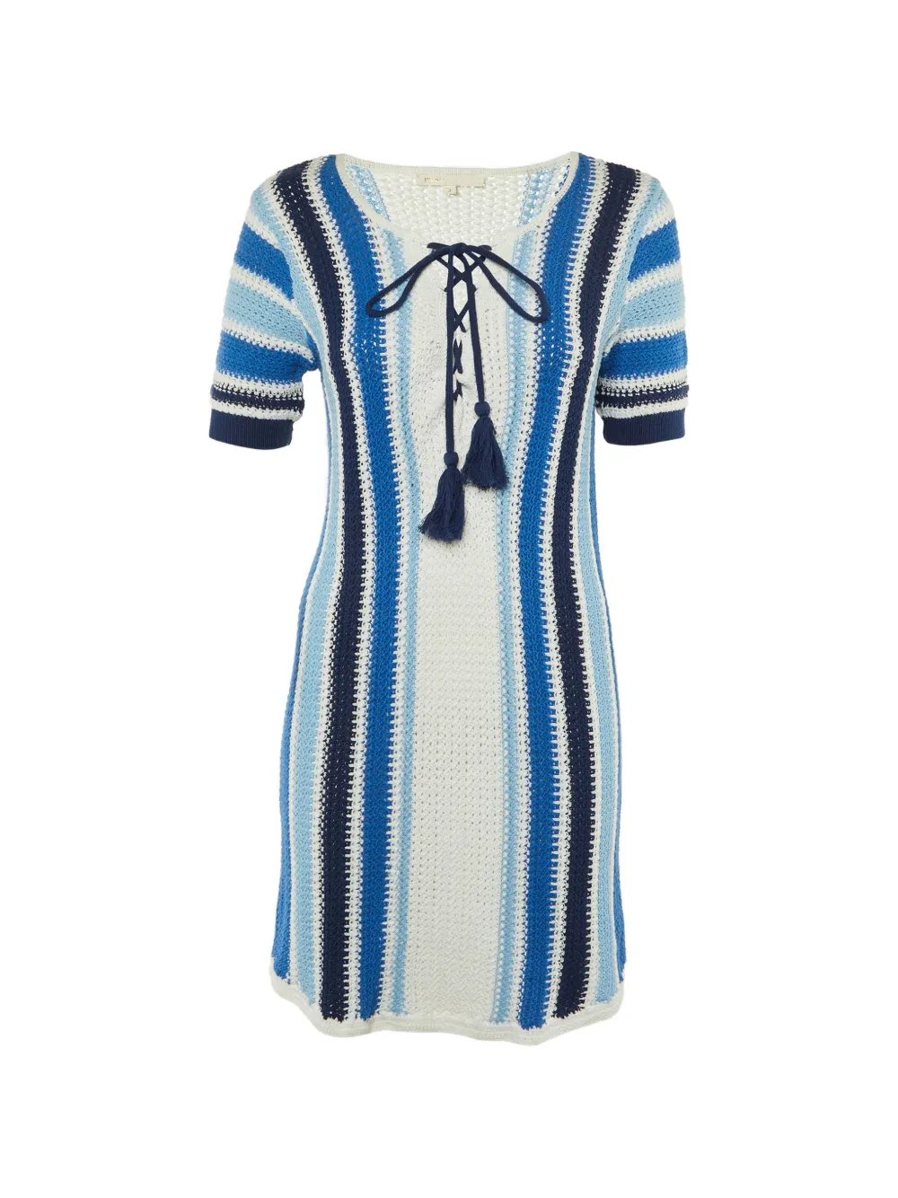 Maje Reedlay striped crochet dress - Blue