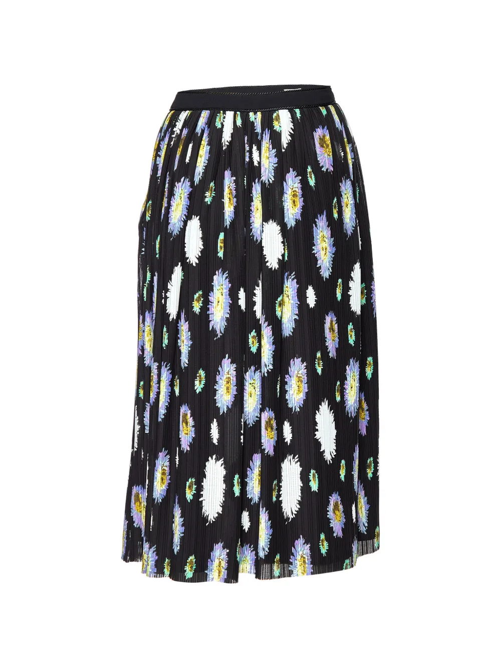 Kenzo Pre-Owned floral-print pleated skirt - Nero