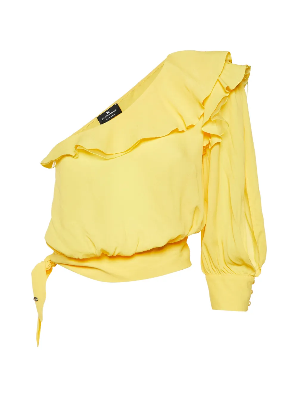 Elisabetta Franchi one-shoulder ruffled blouse - Giallo