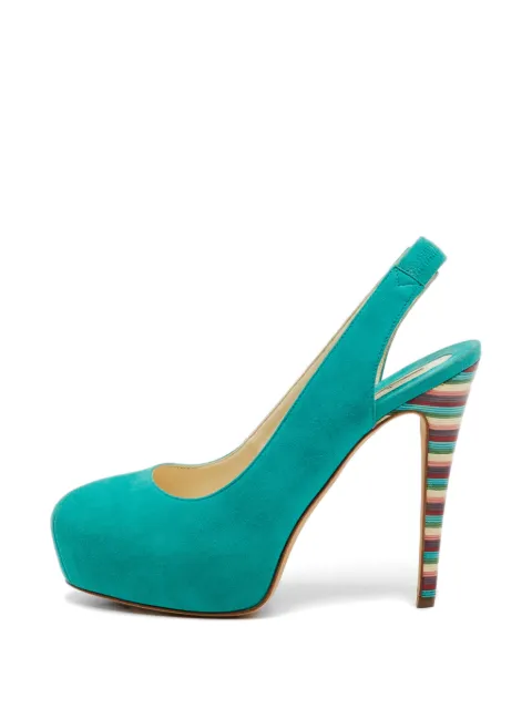 Brian Atwood platform suede pumps