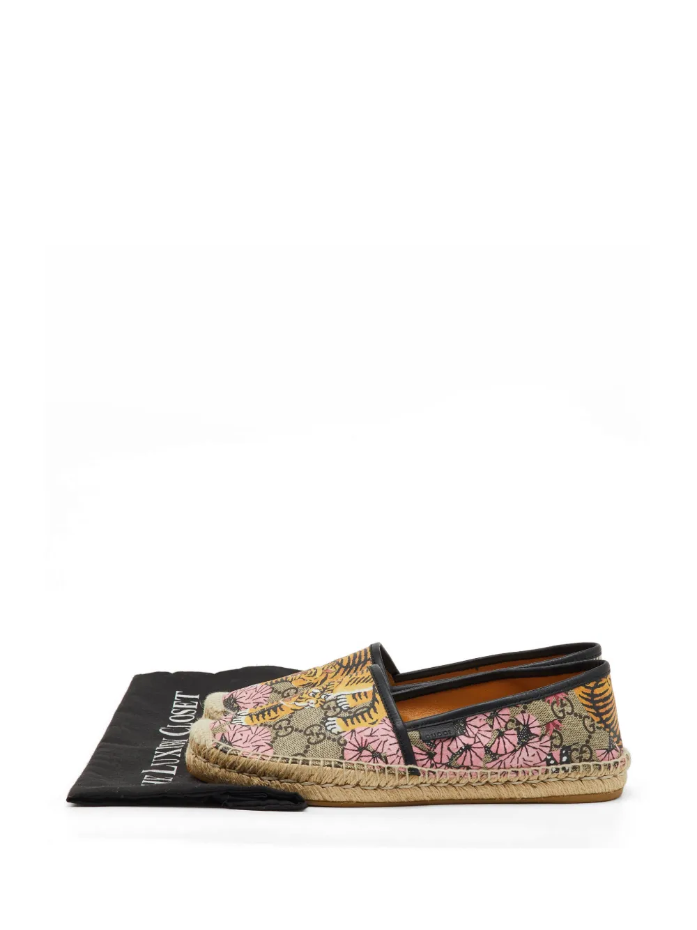 Gucci Pre-Owned GG Supreme bengal-tiger espadrilles - Nude