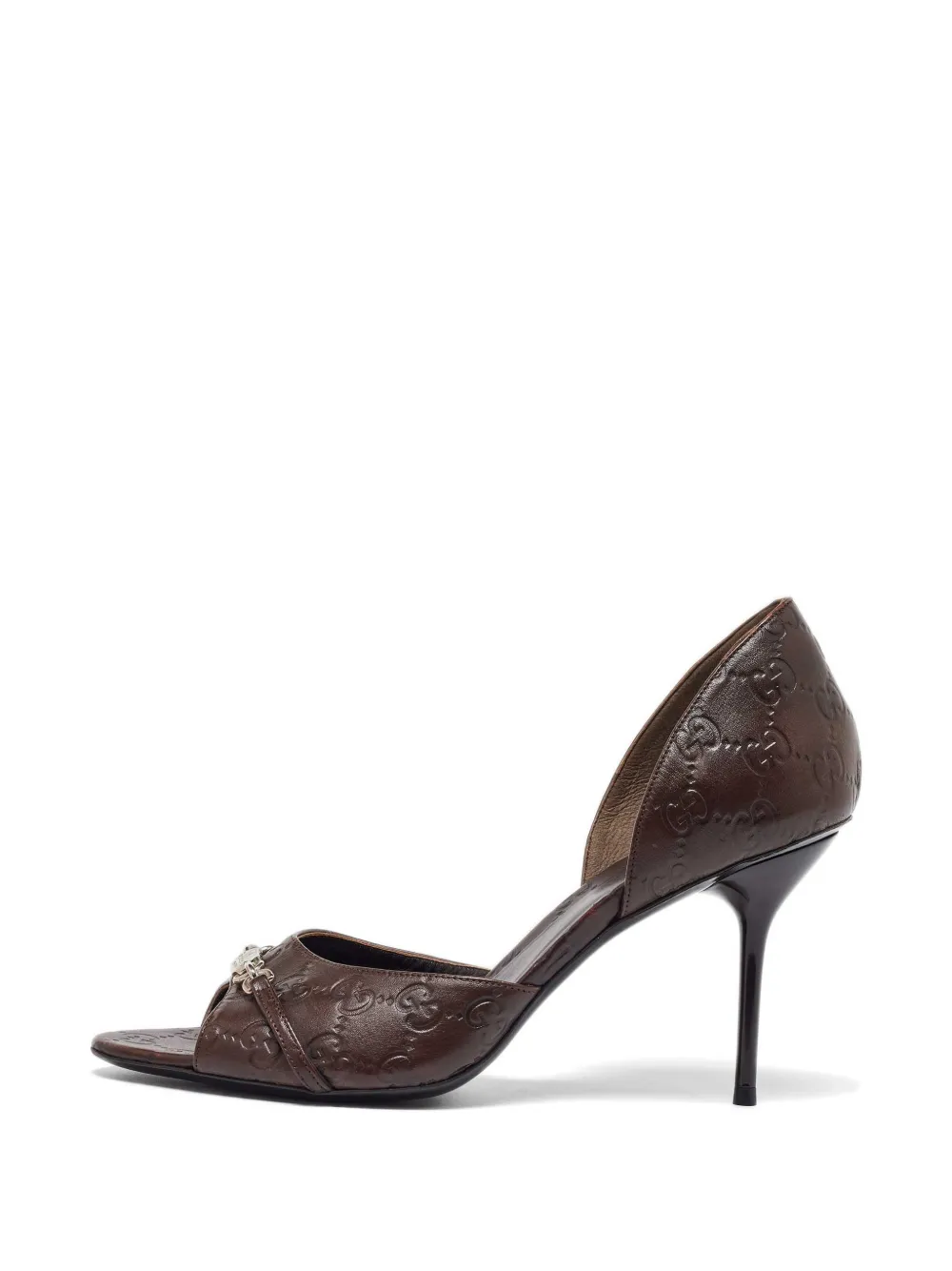 Gucci Pre-Owned Guccissima Horsebit pumps - Marrone