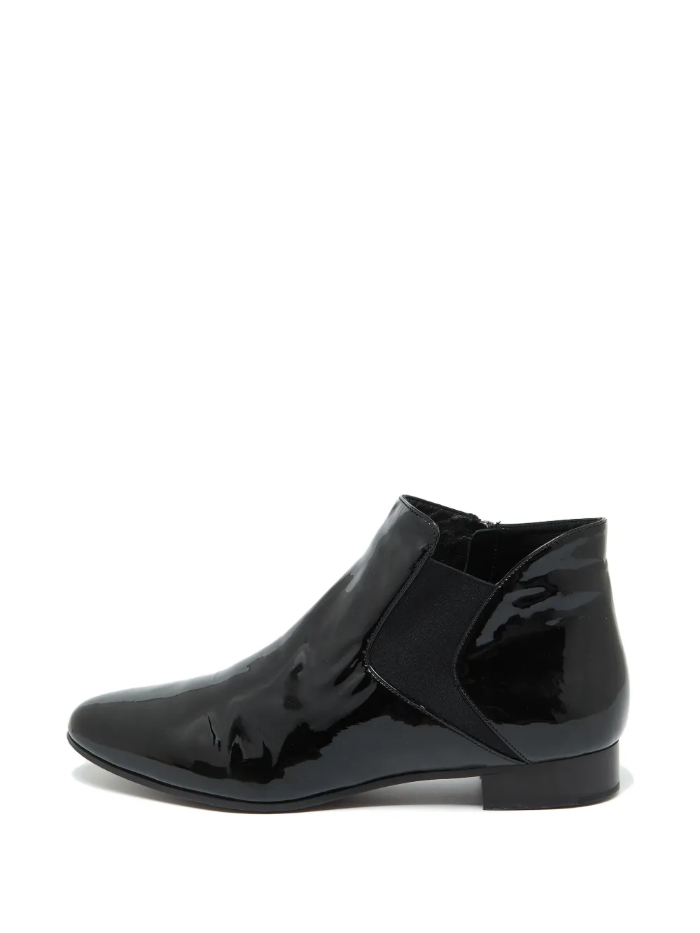 Miu Miu Pre-Owned almond-toe leather chelsea boots - Nero