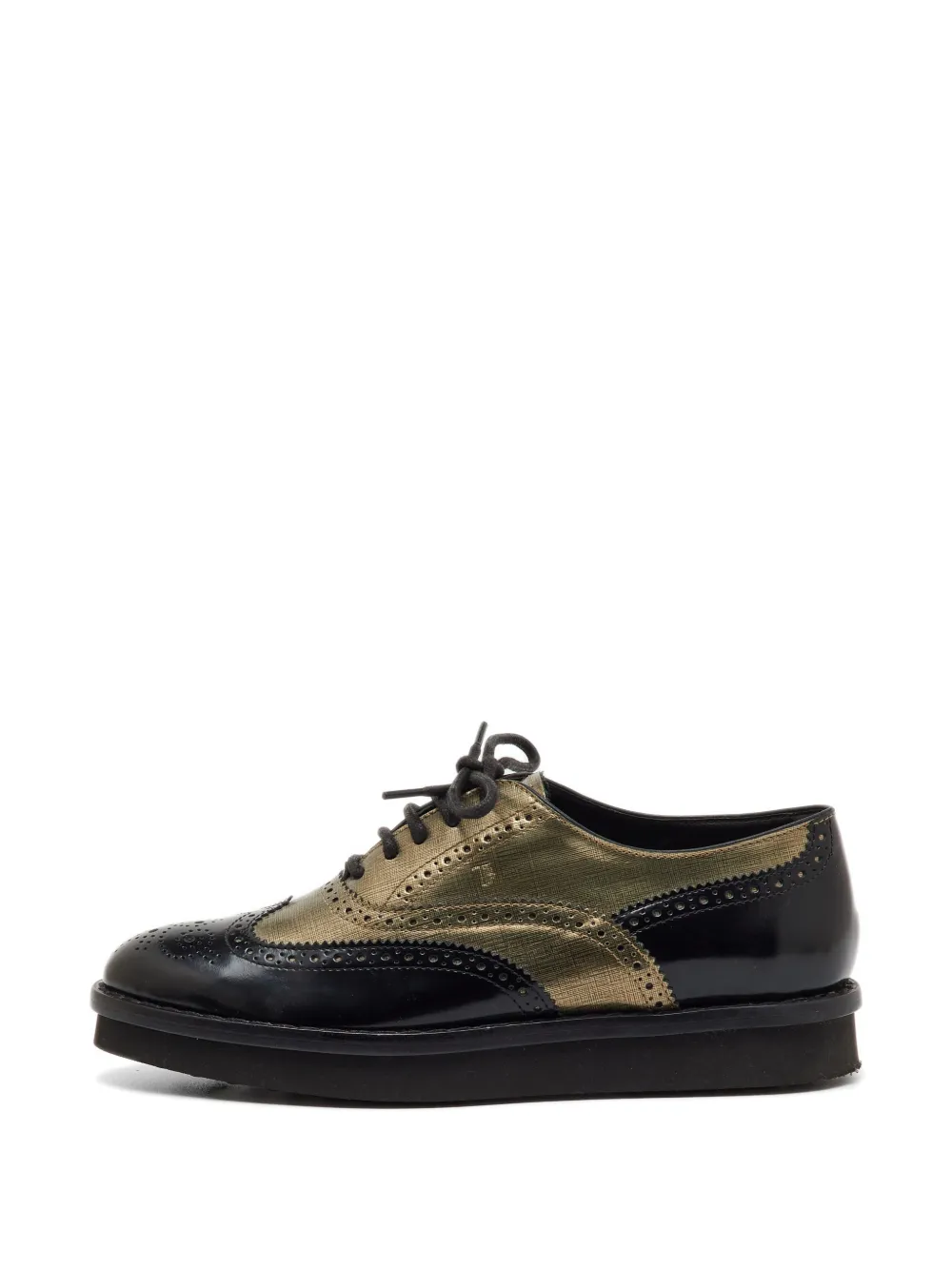 Tod's Vintage brogue wingtip oxford shoes - Schwarz